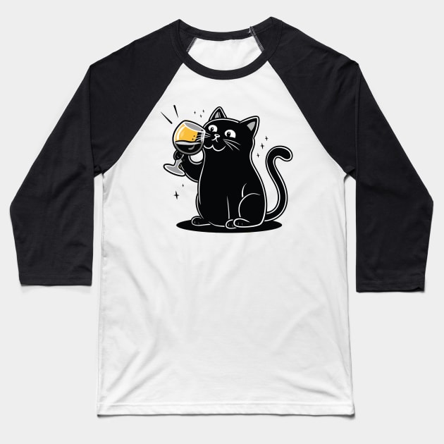 wine and cats Baseball T-Shirt by whatyouareisbeautiful